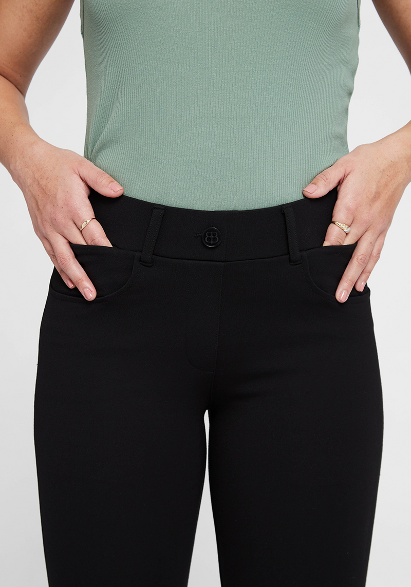 BETABRAND BOOTCUT DRESS Yoga Pants Womens Petite Large Black Pull On £18.89  - PicClick UK