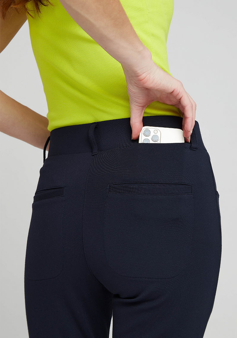 Betabrand Womens PM Two Pocket Dress Pant Yoga Pants Bootcut Black – B  Squared Liquidation