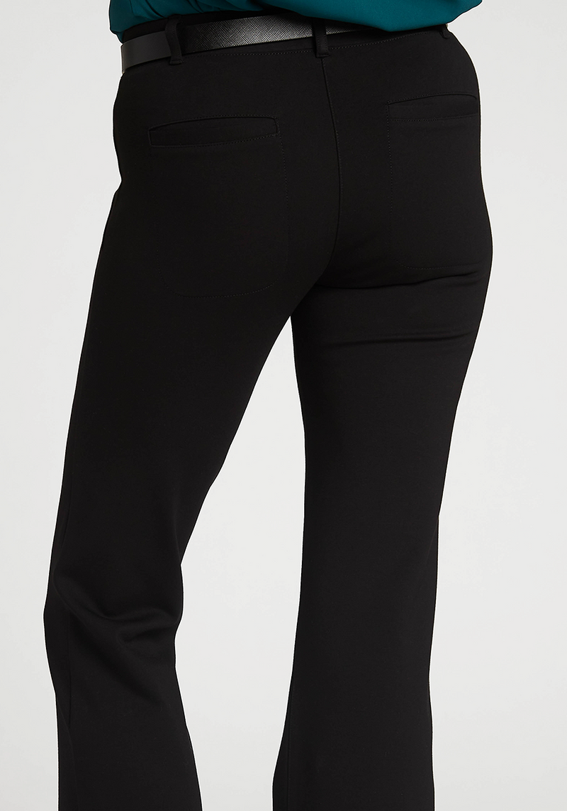 Boot-Cut, Two-Pocket Dress Pant Yoga Pants (Black)