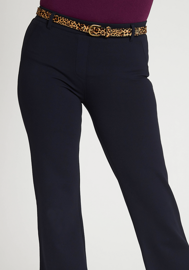 RARE Betabrand Classic Dress Pant Bootcut Dotted Dots Black Yoga Pants L