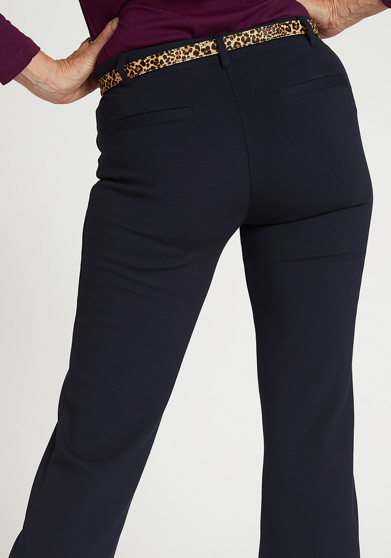 Betabrand Six Button Boot Cut Dress Pant Yoga Pants Size Small Long Black