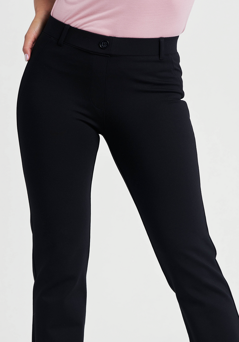 Straight-Leg, Classic Dress Pant Yoga Pant (Black)