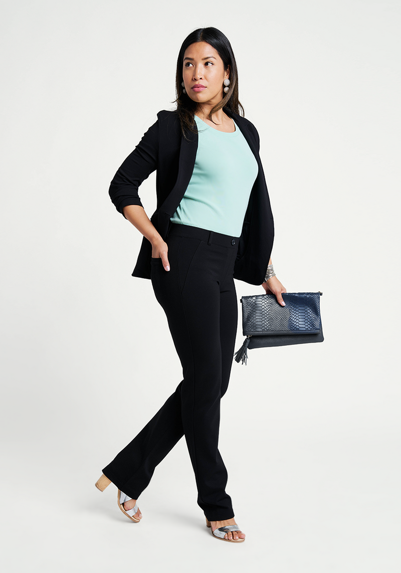 Betabrand Classic Straight Leg Pull On Dress Pant Yoga Pants Comfort  Comfortable Size M - $45 - From Danielle