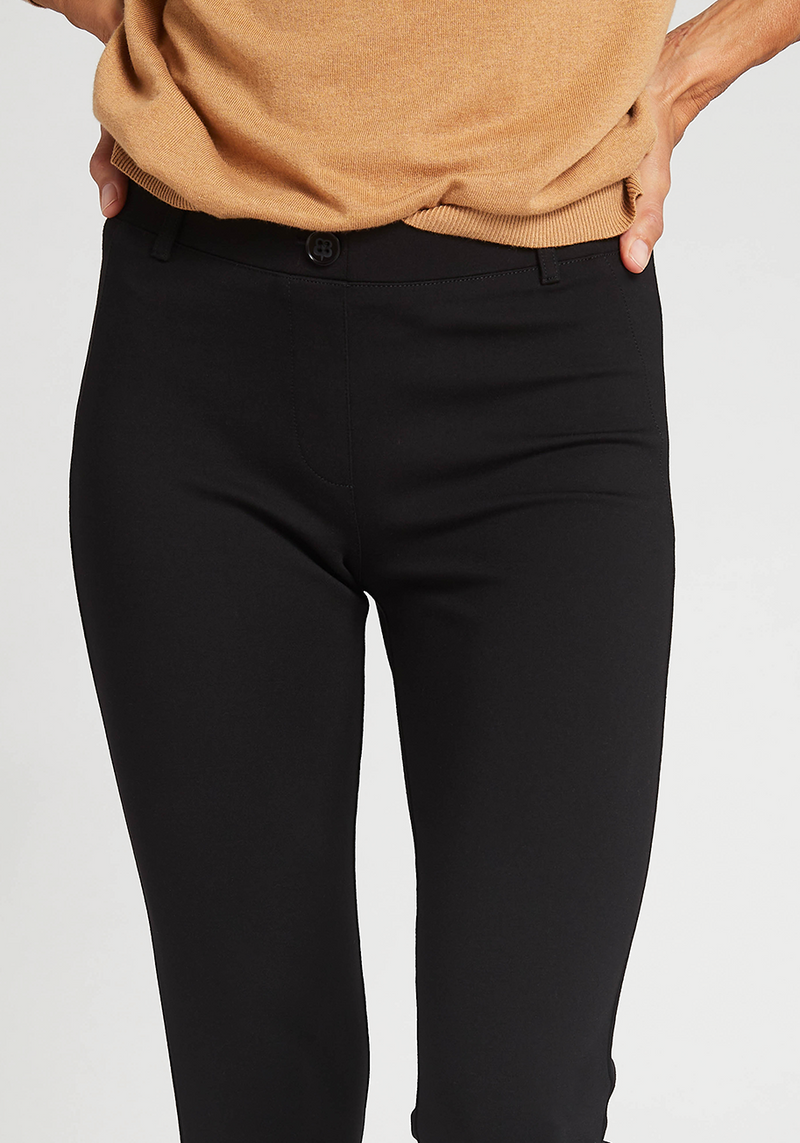 Betabrand Women's Classic Dress Yoga Pants Size Medium Black White Striped M