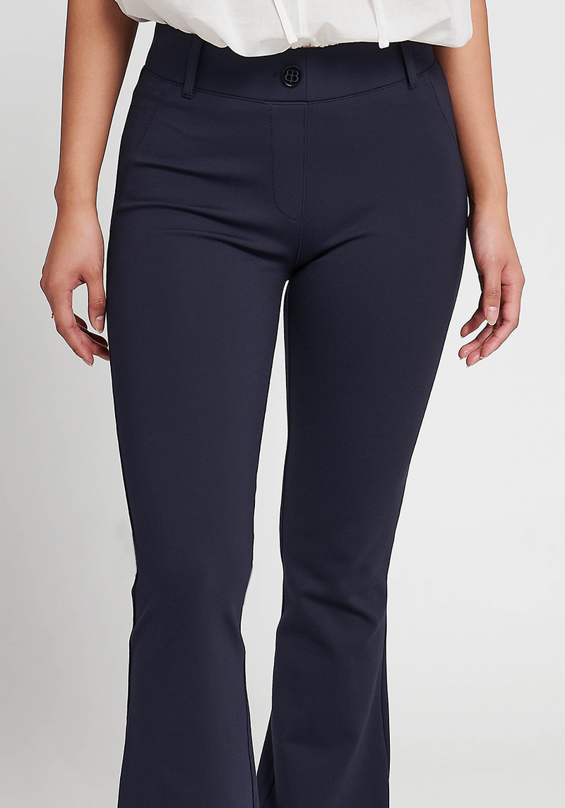 Classic Dress Pant Yoga Pant, Bootcut (Navy)