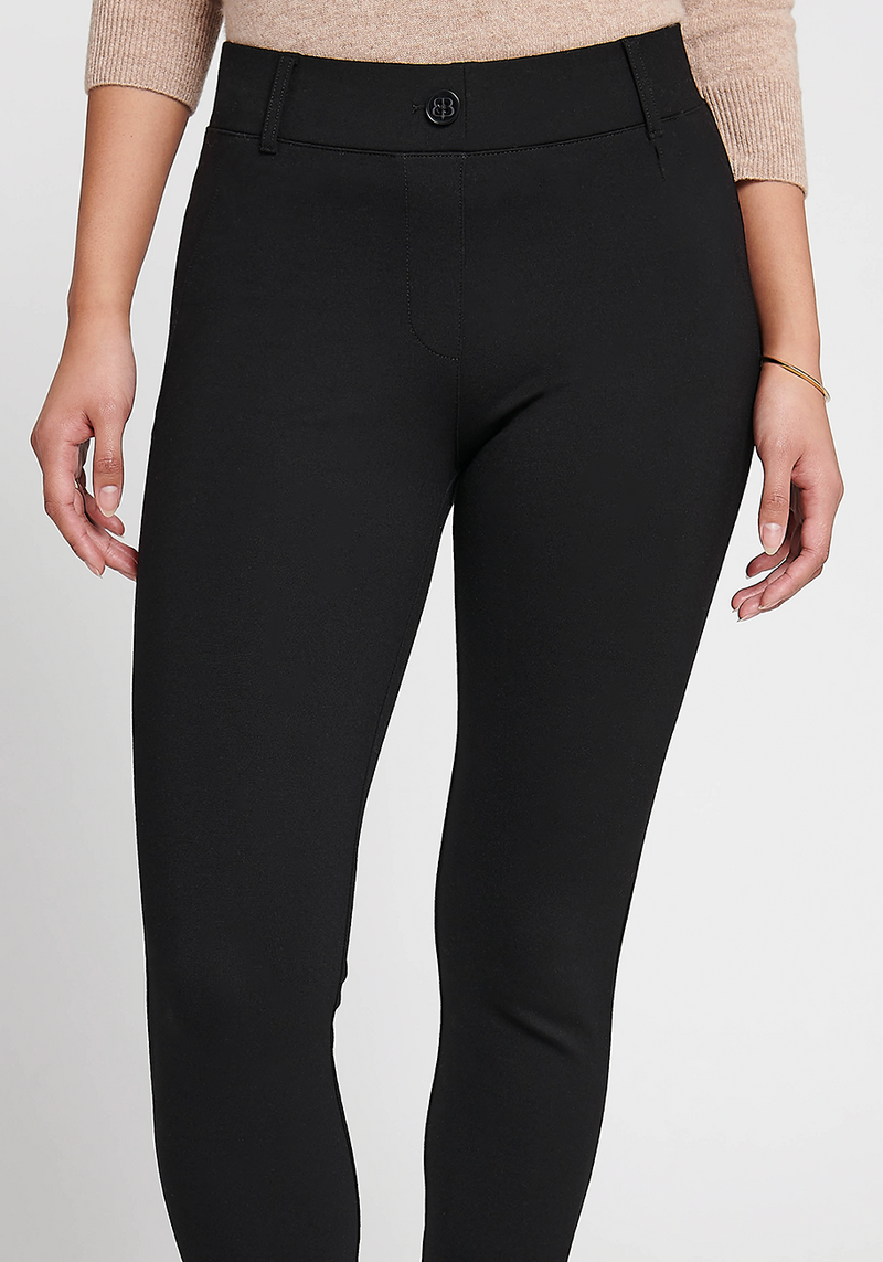 Betabrand Gray Ponte Dress Pant Yoga Pants in Straight Leg Size