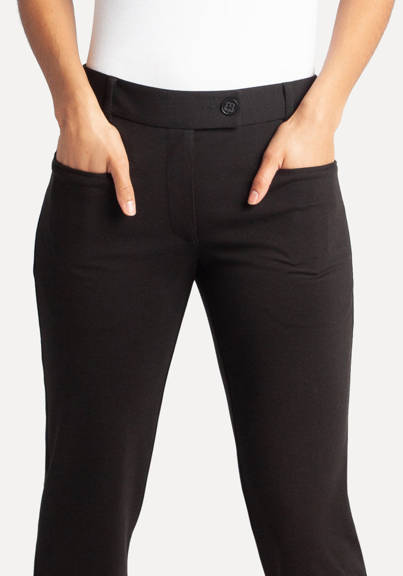 Cuffed Yoga Pants (Solid Black) – 4-rth