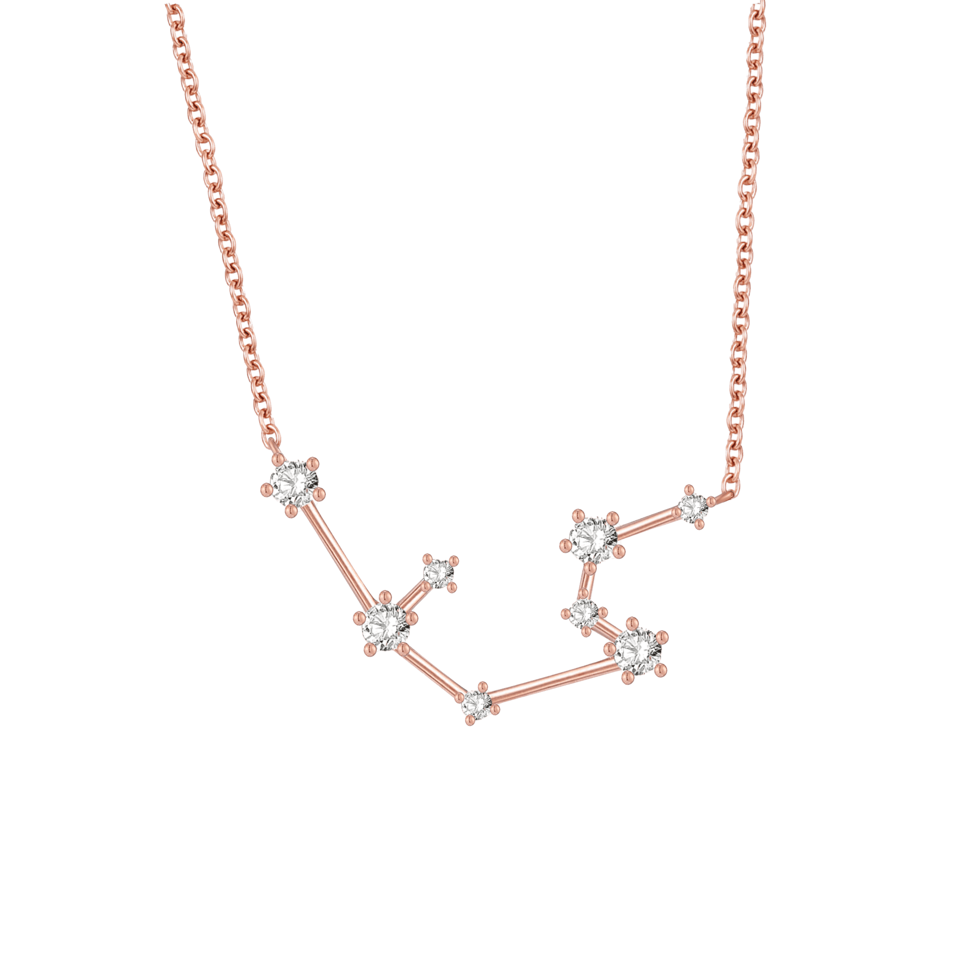 Aquarius Zodiac Necklace | 18K rose gold  | Jewelry | The Future Rocks
