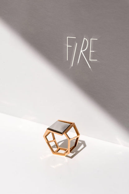 Facets Ring II - rose gold
