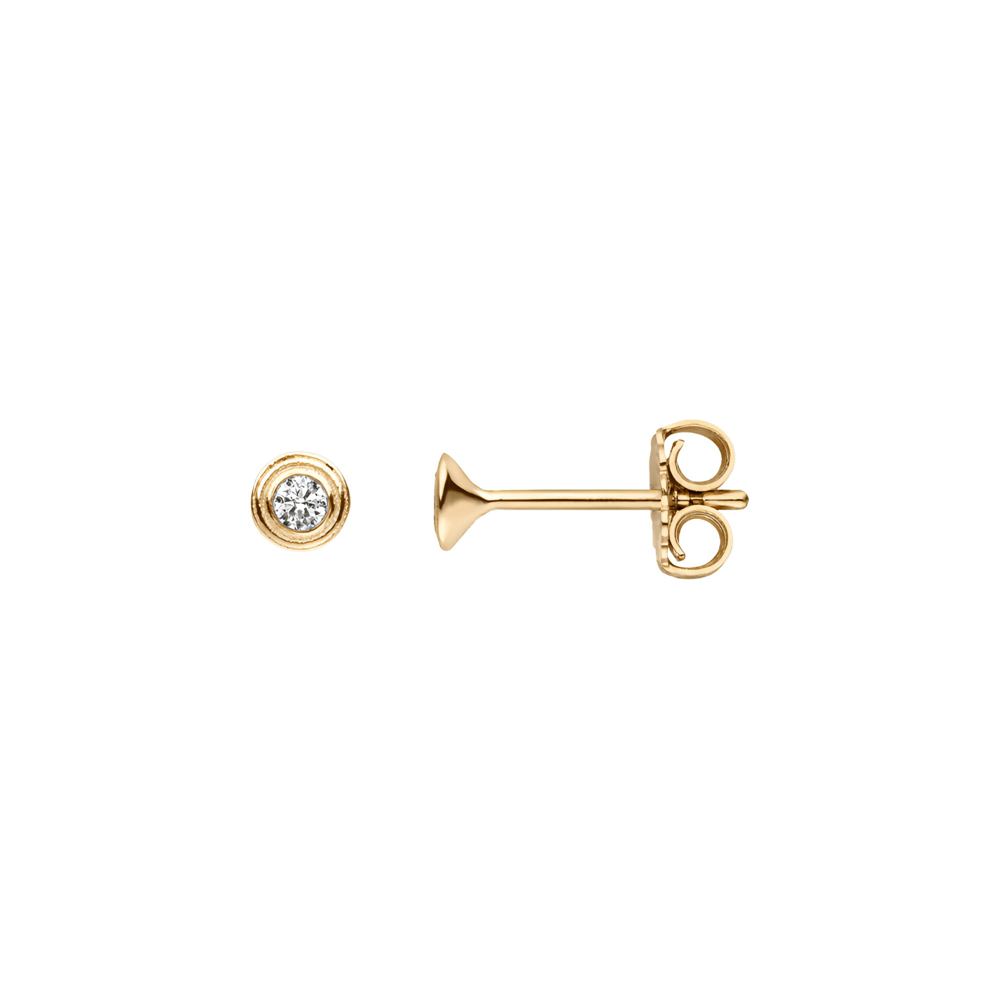 Drops of Memories Earrings | 18K yellow gold / Pair 3.8x1.1 mm / 0.06  | Jewelry | The Future Rocks