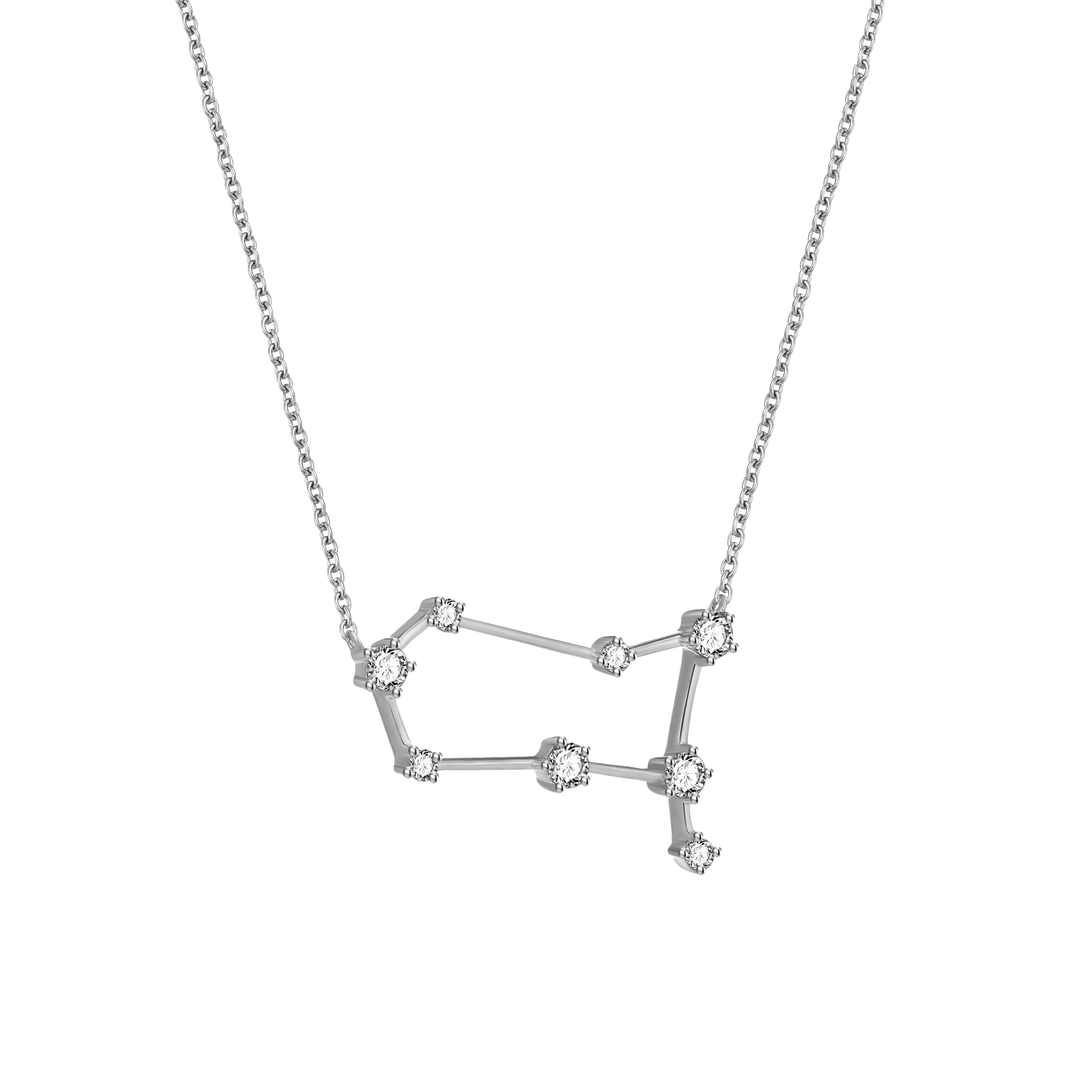 Gemini Zodiac Necklace | 18K white gold  | Jewelry | The Future Rocks