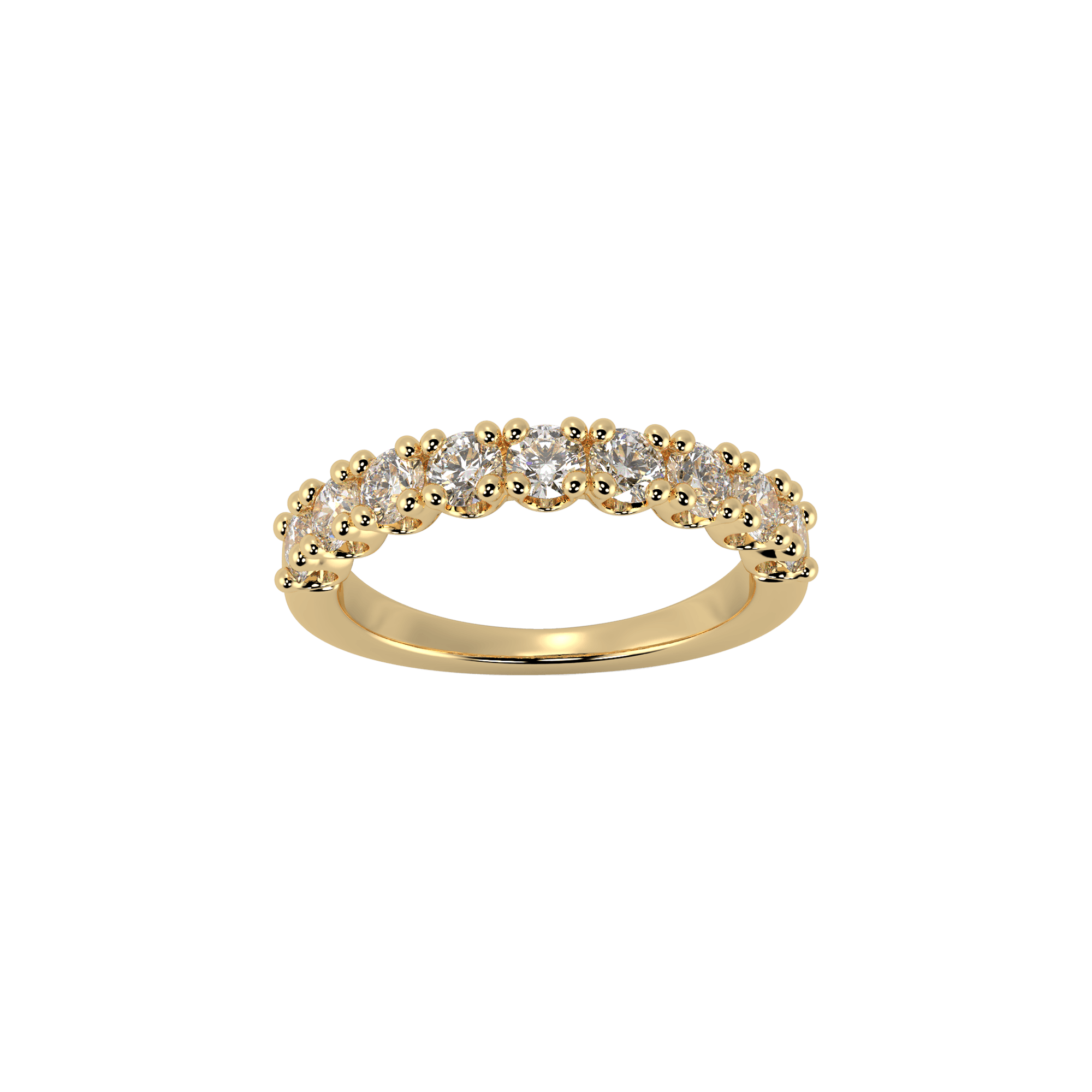 Lab-Grown Diamond Half Eternity Ring | 18K yellow gold / 6.5 / 0.63  | Jewelry | The Future Rocks