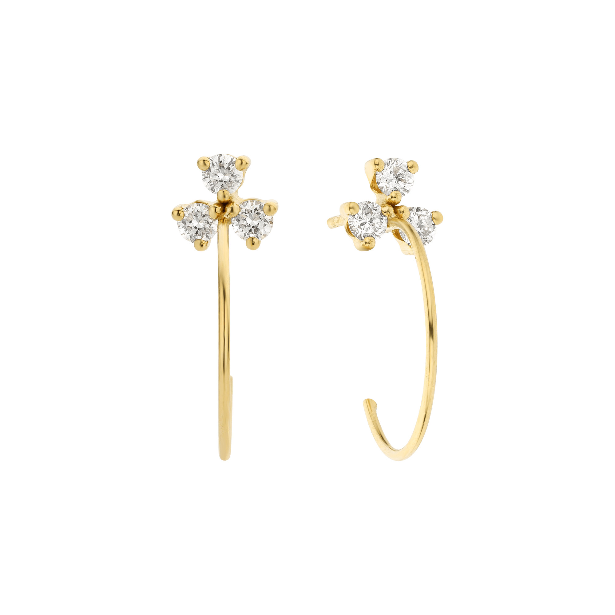 Lab-Grown Diamond Heavenly Hoop Earrings | 18K yellow gold / Pair / 0.36ct  | Jewelry | The Future Rocks