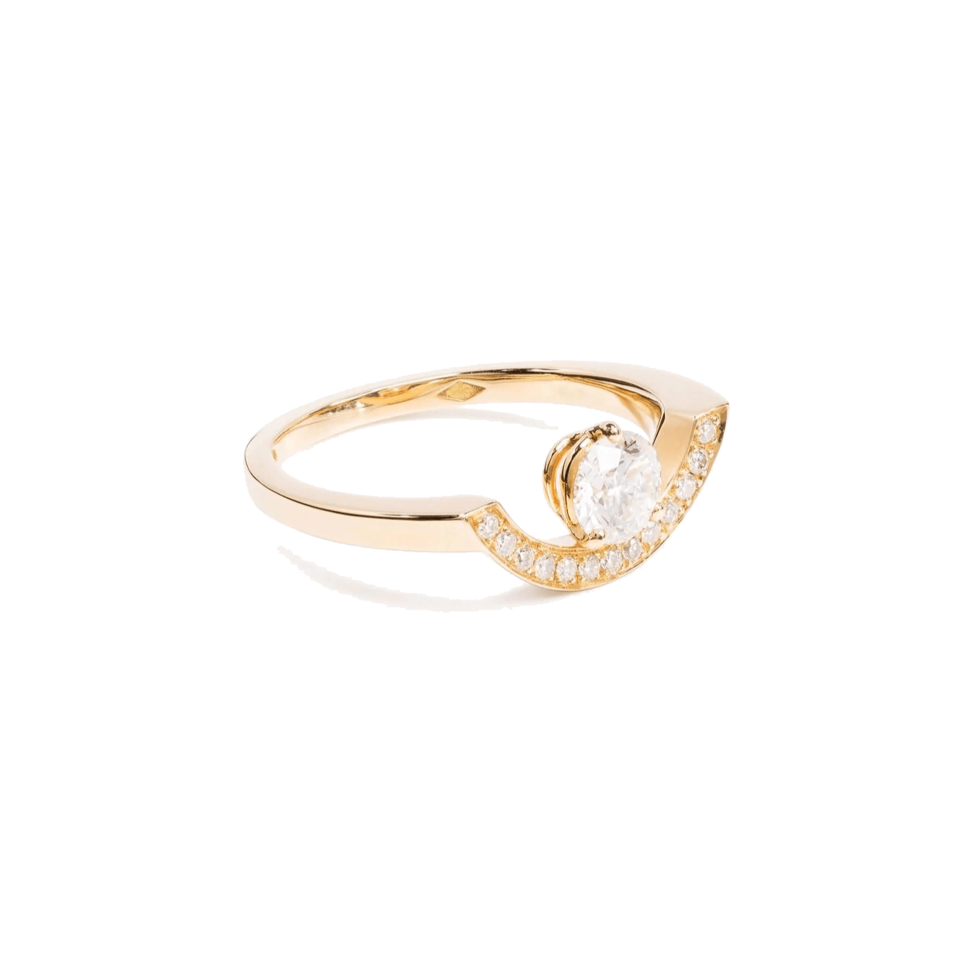 IntrÃ©pide Grand Arc PavÃ©e Solitaire Ring | 18K yellow gold / 9 / 0.5ct  | Jewelry | The Future Rocks