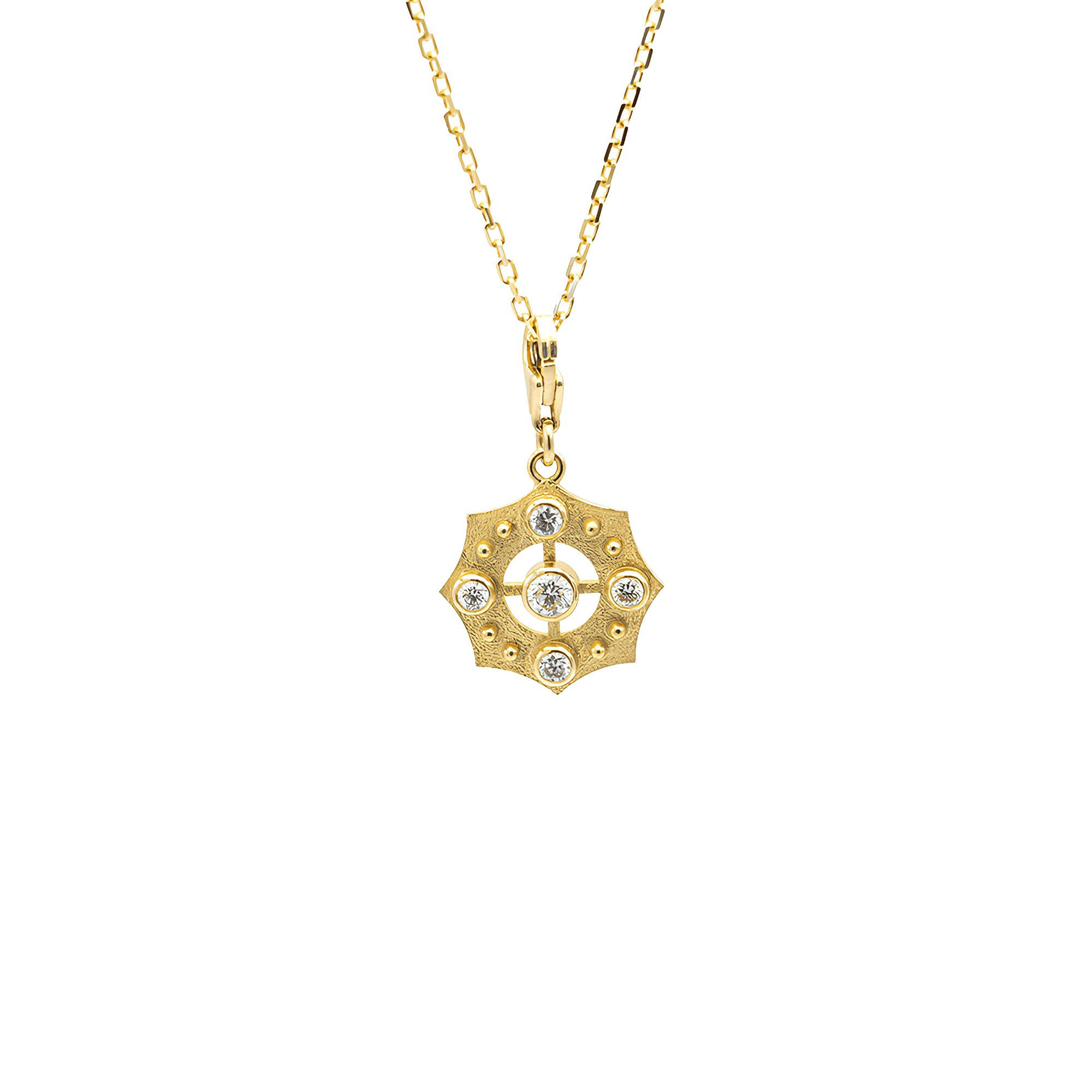 Lab-Grown Diamond Irene Charm Necklace | 18K yellow gold / Chain length 500 mm / 19.7 in / 0.16ct  | Jewelry | The Future Rocks