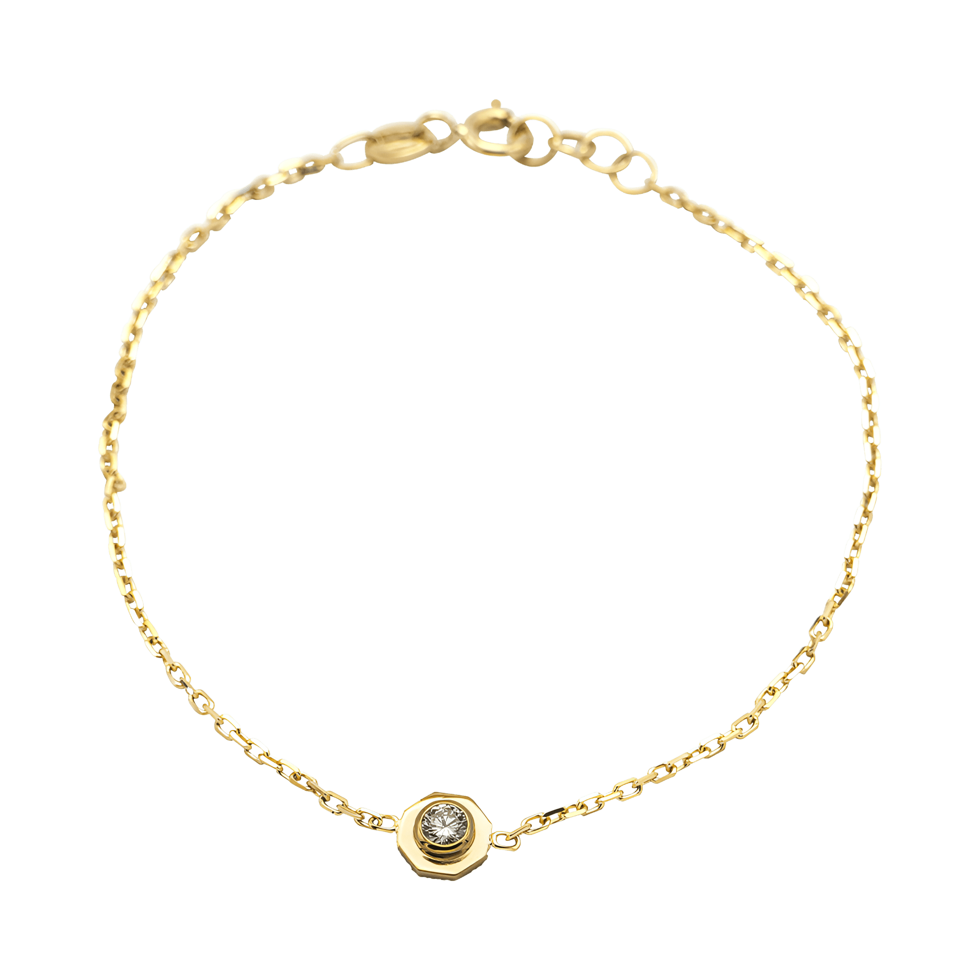 Octavia 18K Gold Lab-Grown Diamond Solitaire Bracelet | 18K yellow gold / Adjustable 160~180 mm / 0.1ct  | Jewelry | The Future Rocks