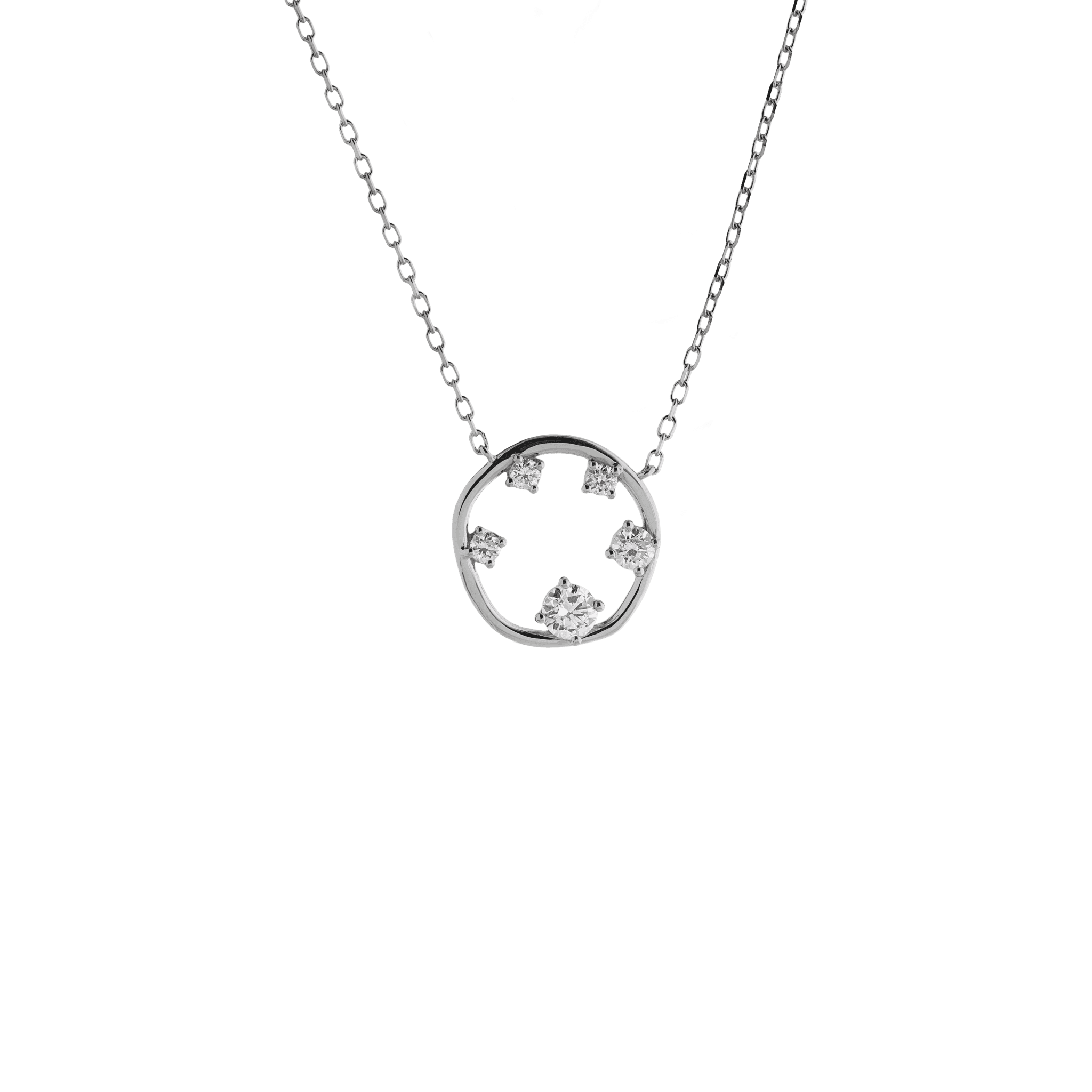 Lab-Grown Diamond Orbit Pendant Necklace | 18K white gold / 0.2  | Jewelry | The Future Rocks