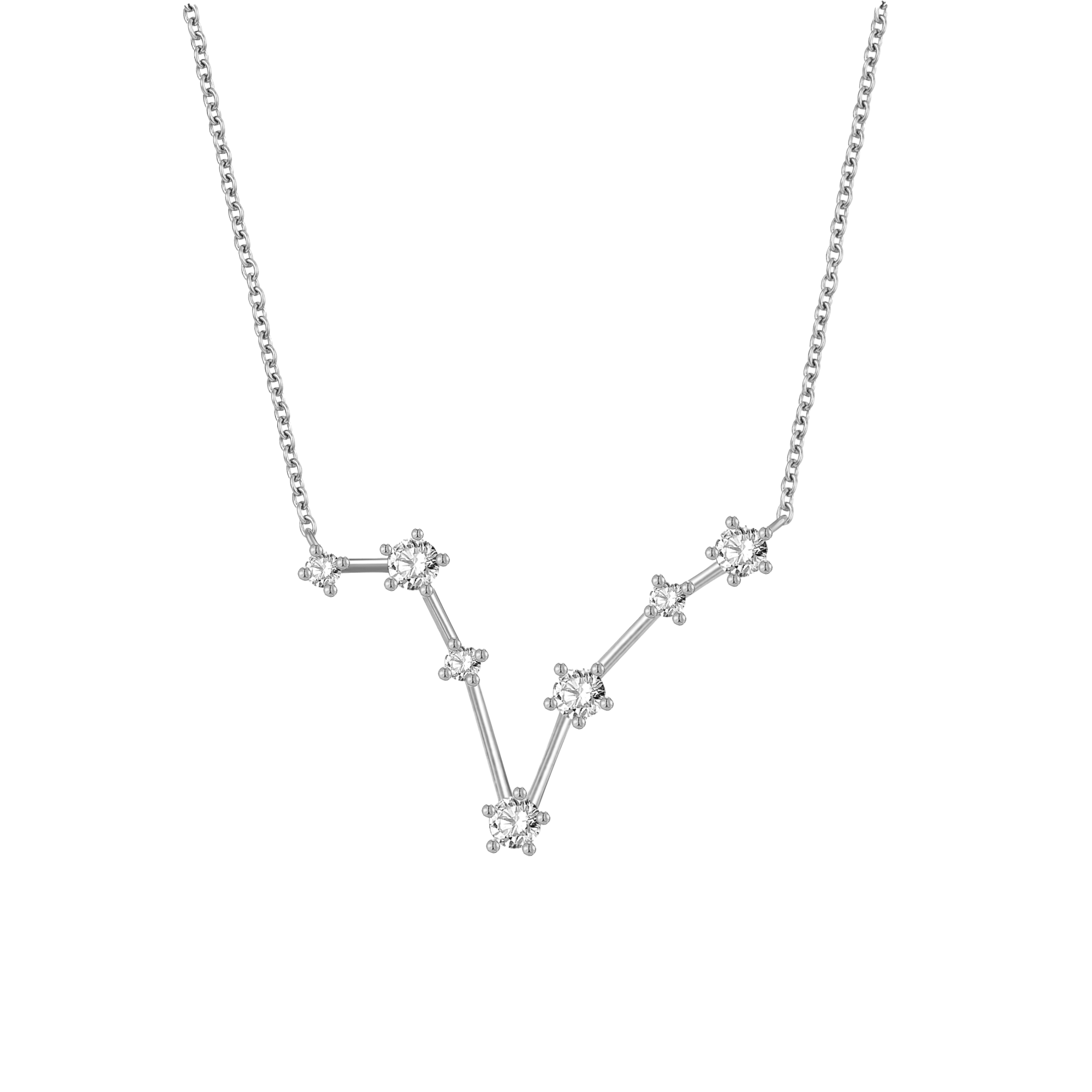 Pisces Zodiac Necklace | 18K white gold  | Jewelry | The Future Rocks