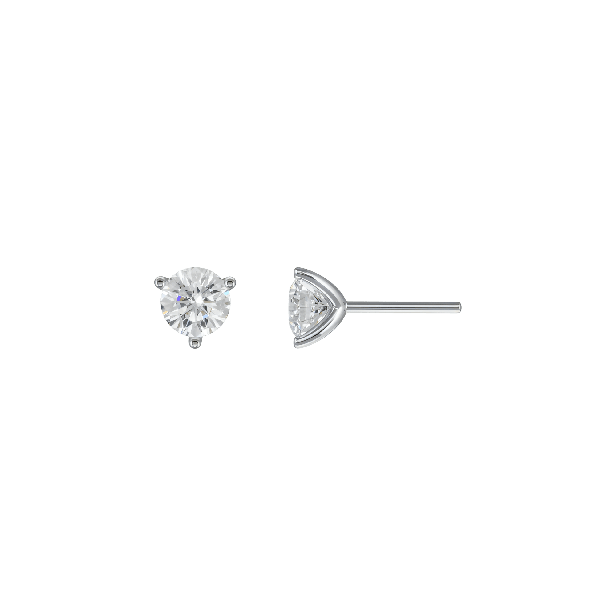 Pur.e Lab-Grown Diamond Stud Earrings | 18K white gold / Pair / 2 x 0.5ct  | Jewelry | The Future Rocks