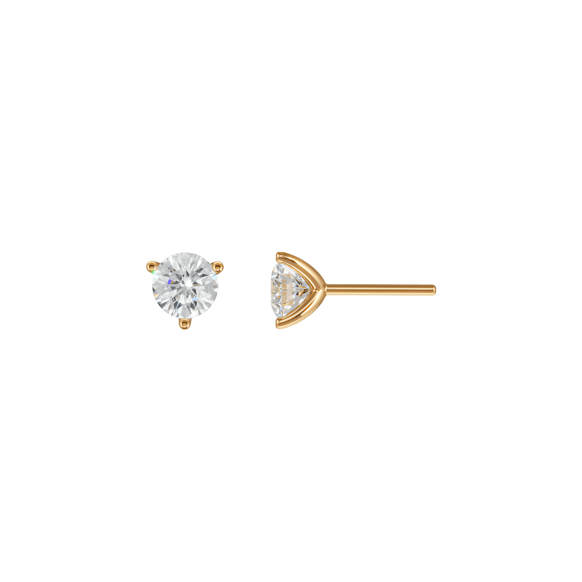 Pur.e Lab-Grown Diamond Stud Earrings | 18K yellow gold / Pair / 2 x 0.5ct  | Jewelry | The Future Rocks