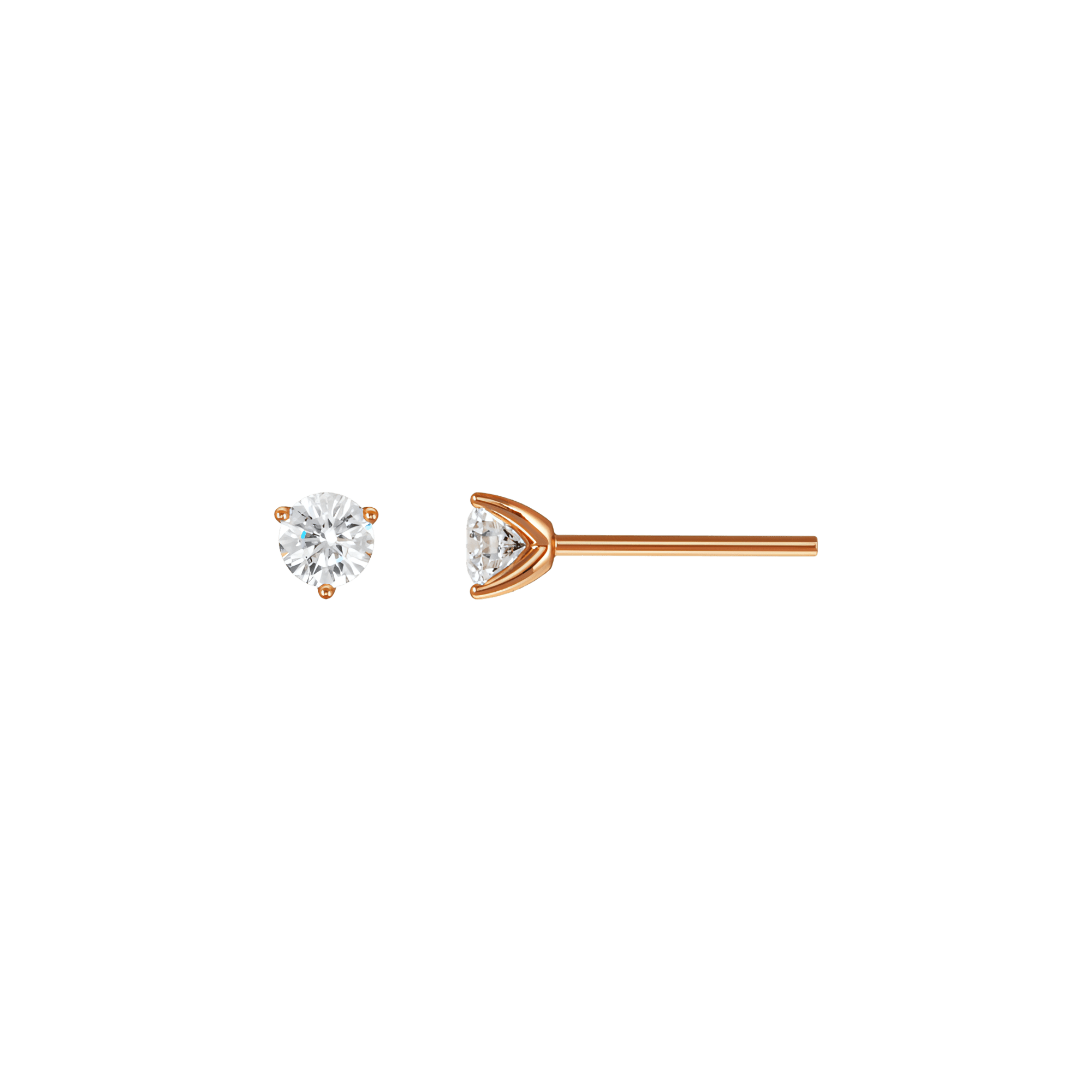 Pur.e Lab-Grown Diamond Stud Earrings | 18K rose gold / Pair / 2 x 0.25ct  | Jewelry | The Future Rocks