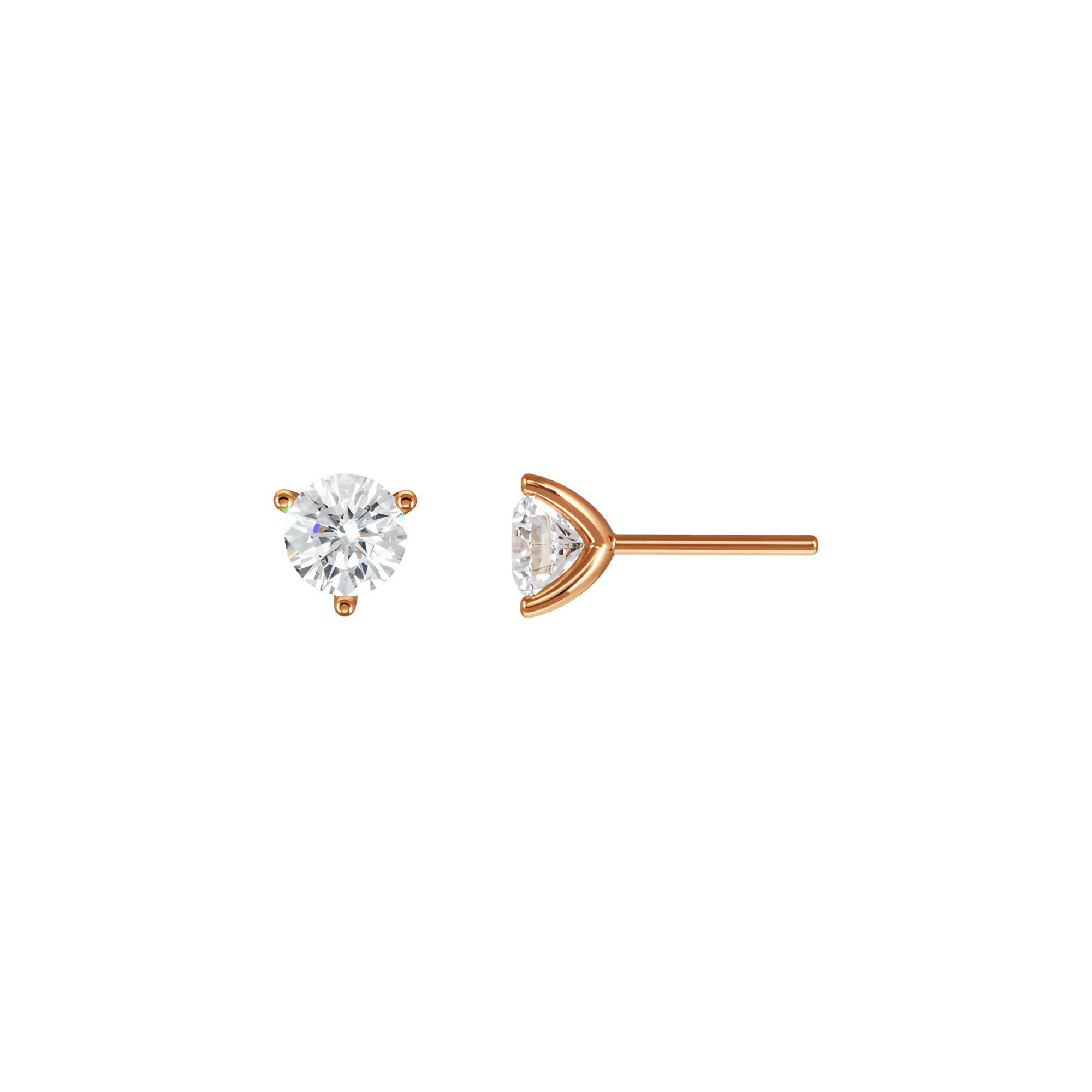 Pur.e Lab-Grown Diamond Stud Earrings | 18K rose gold / Pair / 2 x 0.5ct  | Jewelry | The Future Rocks