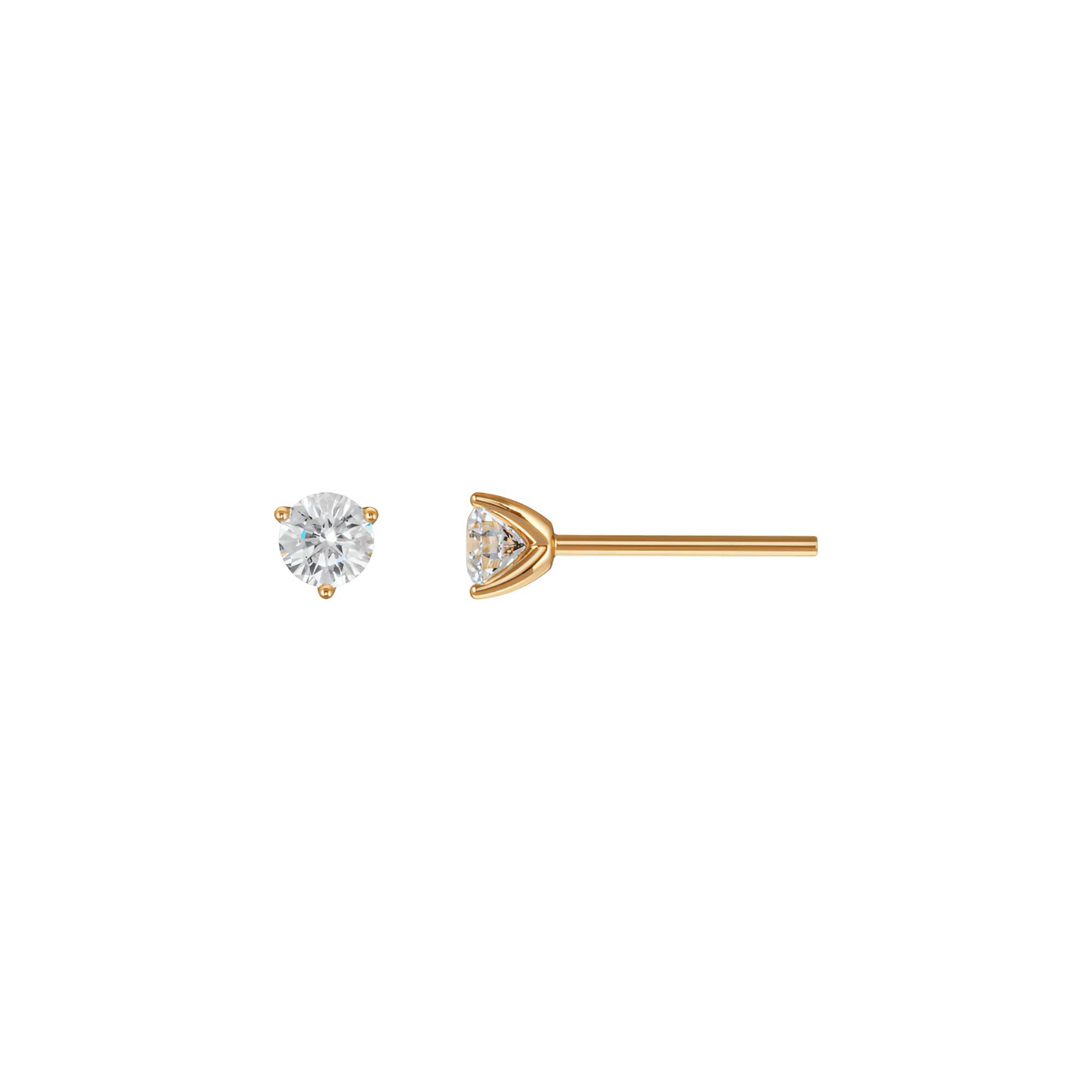 Pur.e Lab-Grown Diamond Stud Earrings | 18K yellow gold / Pair / 2 x 0.25ct  | Jewelry | The Future Rocks