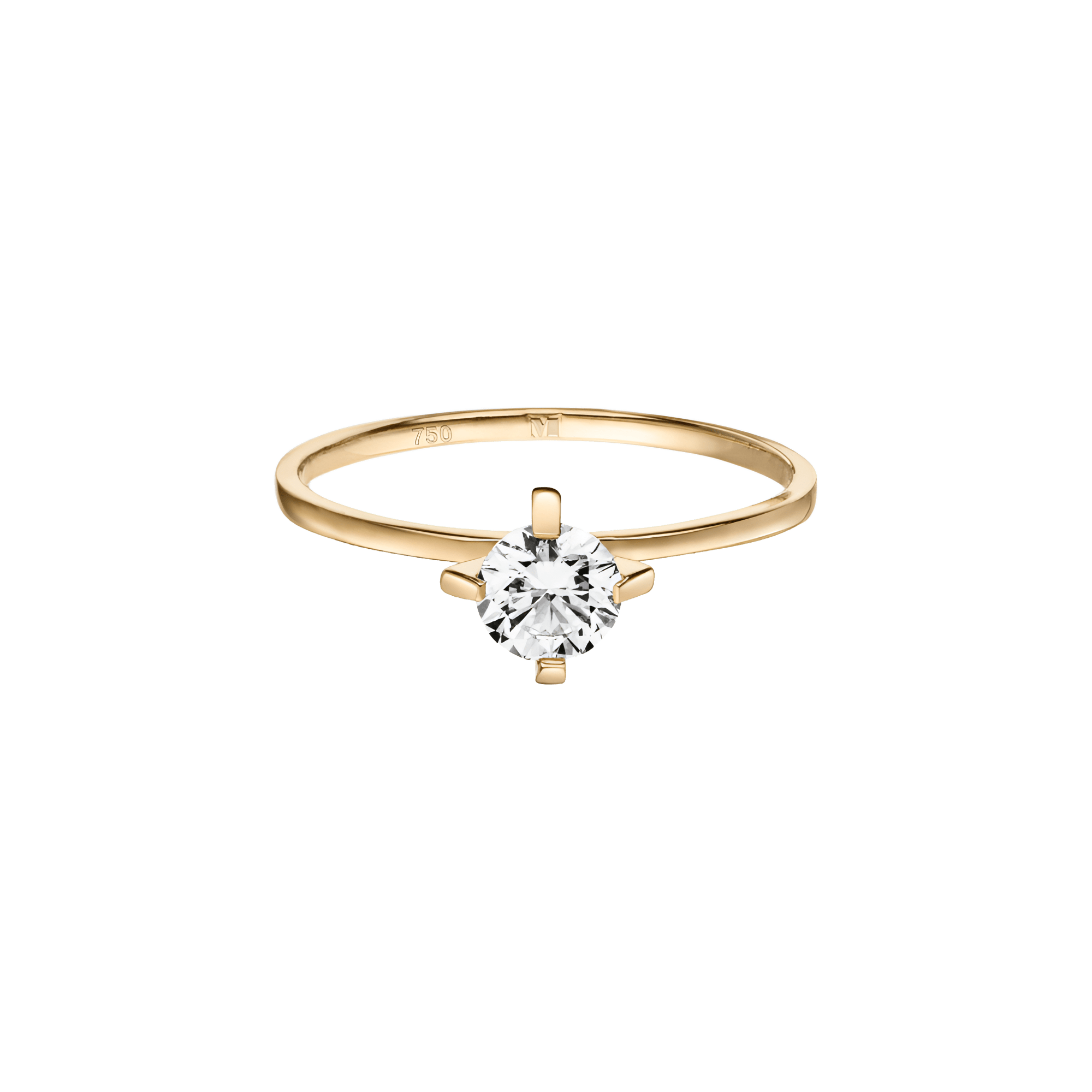 ReMind 18K Gold Lab-Grown Diamond Solitaire Ring | 18K yellow gold / 11 / 0.53ct  | Jewelry | The Future Rocks
