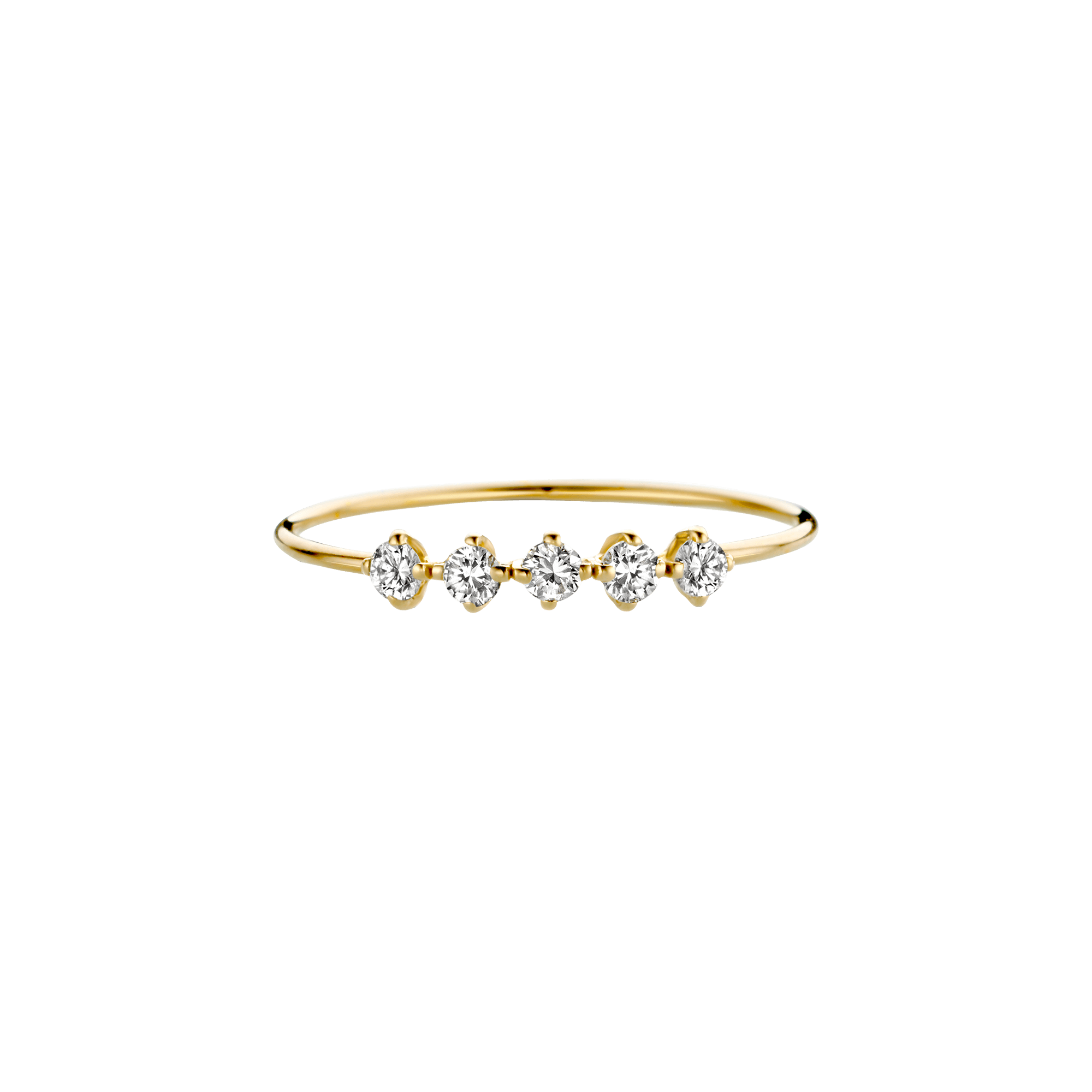 Solar Flare Five Stone Diamond Ring | 18K yellow gold / 6.5 / 0.12ct  | Jewelry | The Future Rocks