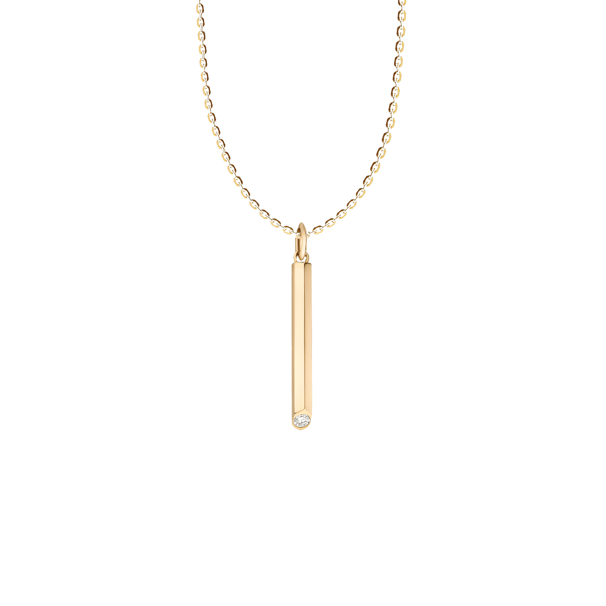 Sunbeam Gold Bar Pendant Necklace | 18K yellow gold / Chain length 420mm / 16.5in / 0.03  | Jewelry | The Future Rocks