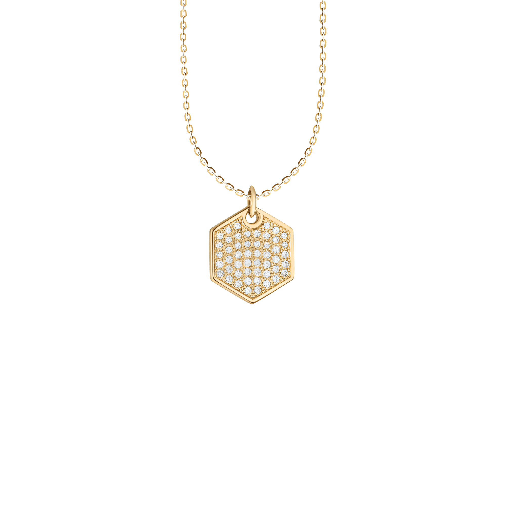 Sunray Lab-Grown Diamond Pendant Necklace | 18K yellow gold / Chain length 420mm / 16.5in / 0.2  | Jewelry | The Future Rocks