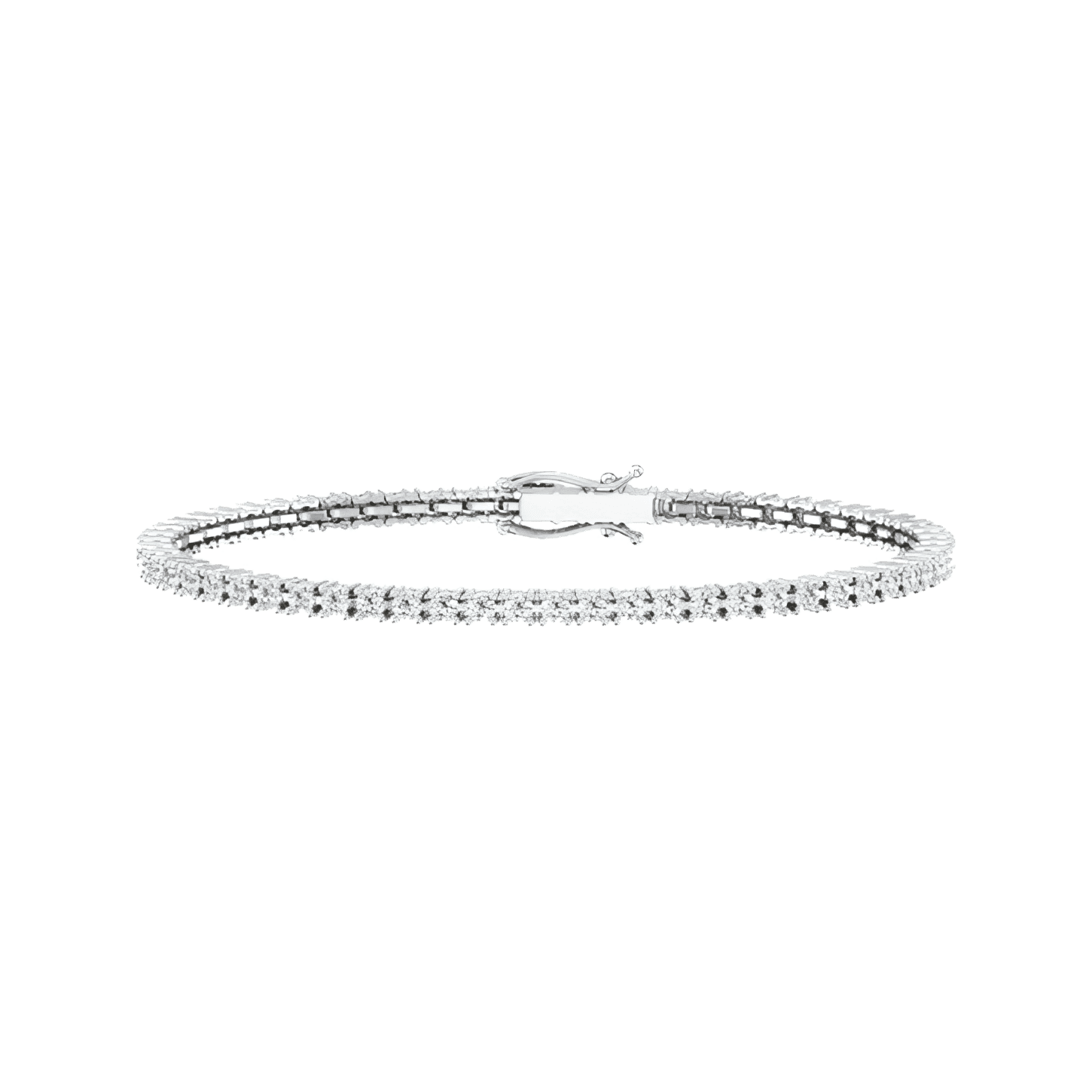 18K Recycled Gold Diamond Tennis Bracelet | 18K white gold / Smal