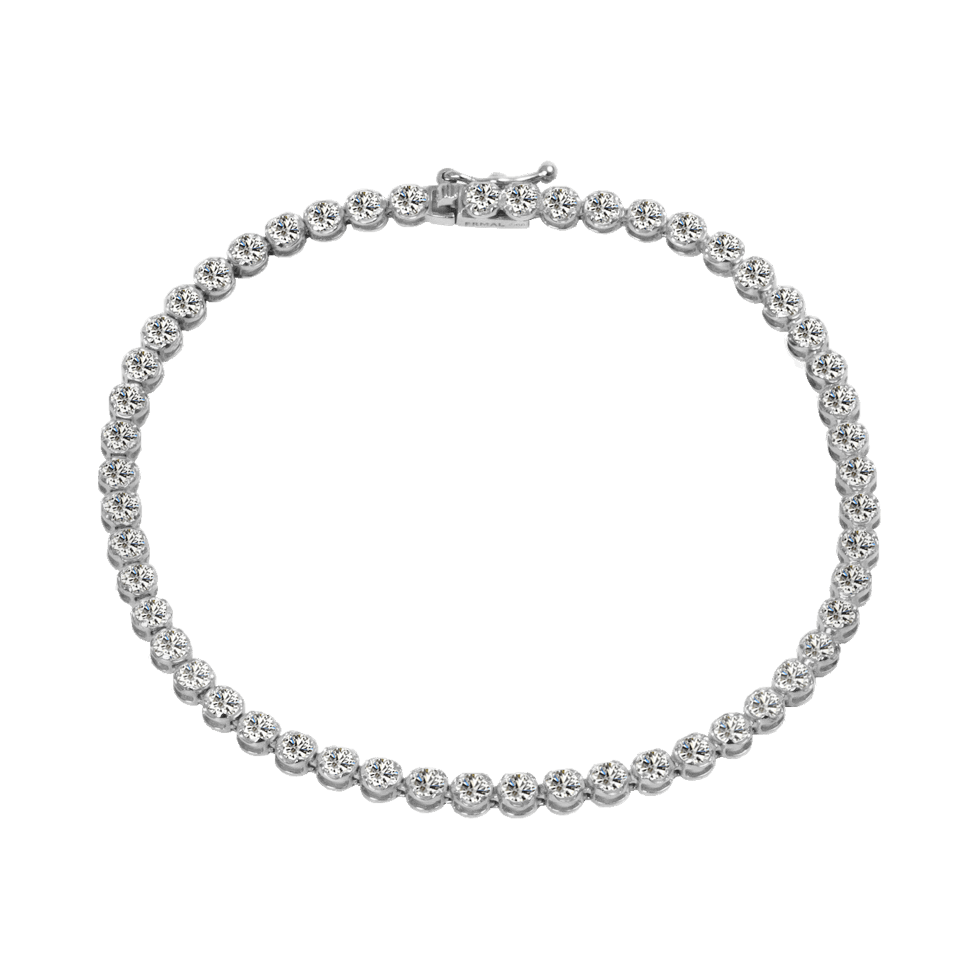 18K Gold Lab-Grown Diamond Tennis Bracelet | 18K white gold / Med