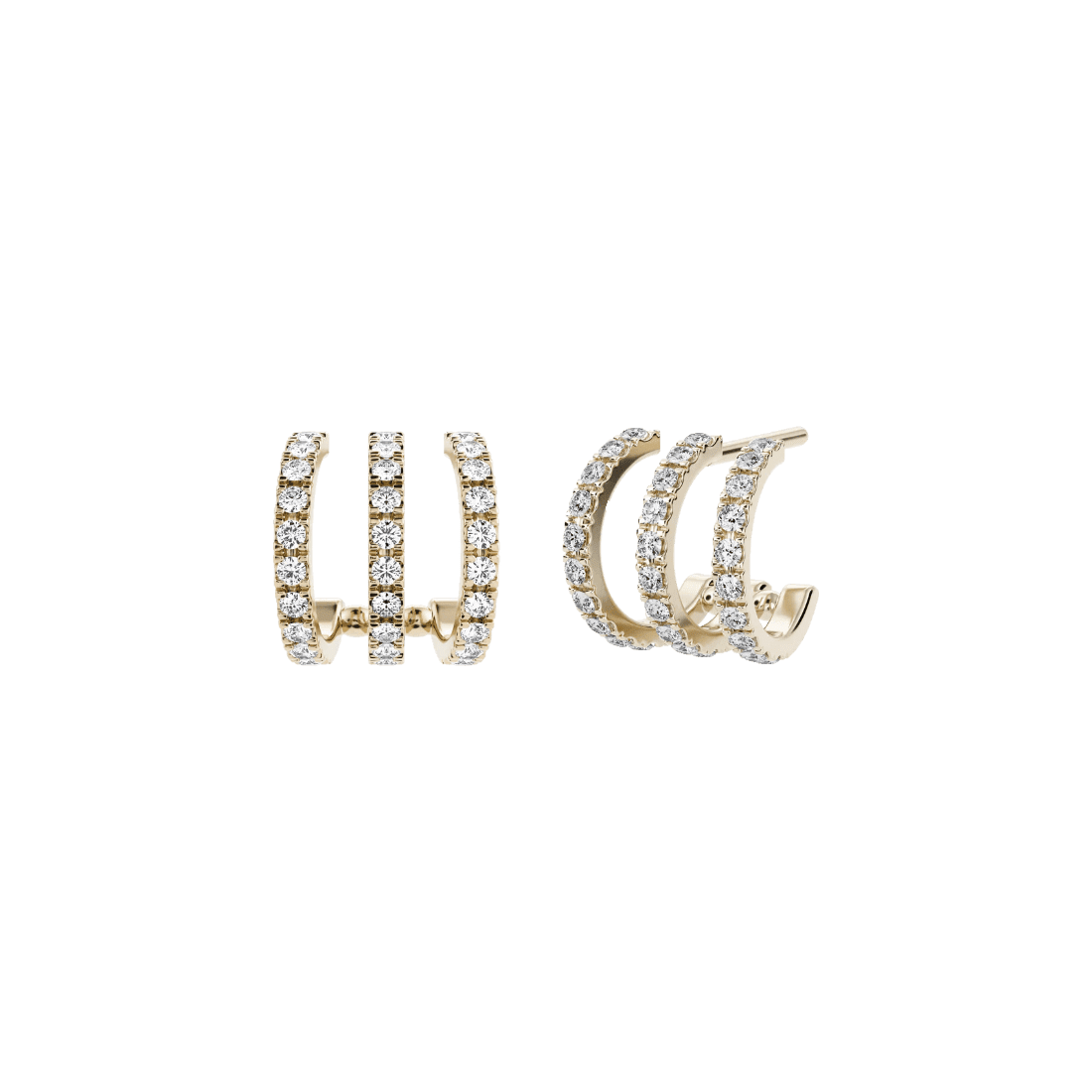 Tigris Lab-Grown Diamond Earrings | 18K yellow gold / White lab-grown diamond  | Jewelry | The Future Rocks