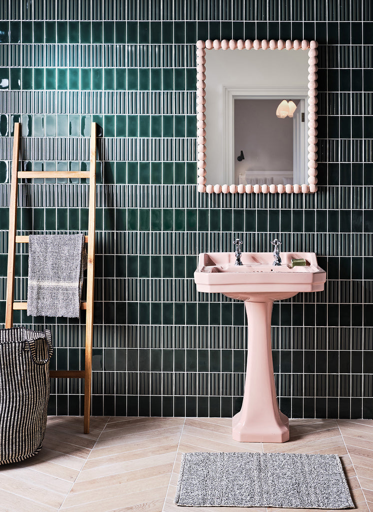 Ca' Pietra Tunstall Ceramic Royal Green Brick Tiles stocked by Hyperion Tiles