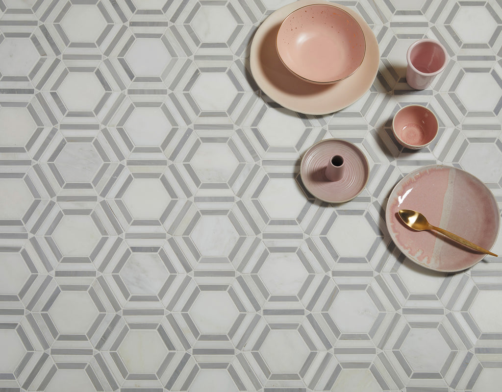 Ca' Pietra Florence Marble Mosaic Tiles stocked by Hyperion Tiles