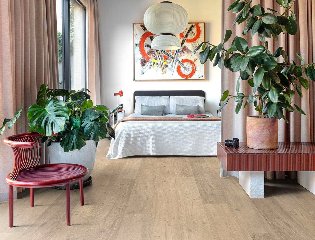 Bedroom with LVT Flooring