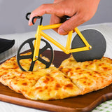 Professional Stainless Steel Bicycle Pizza Cutter Non-stick Bike Round Pizza Slicer