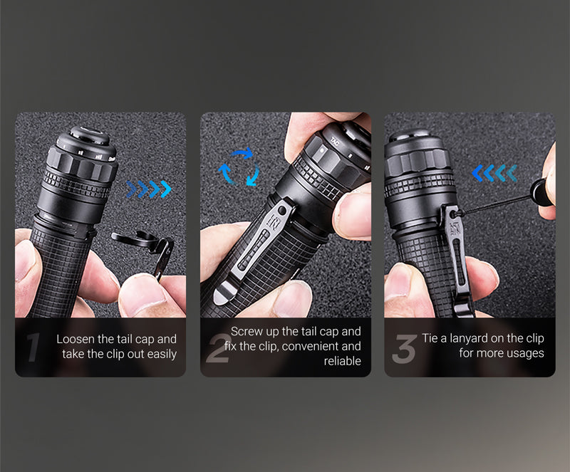 NexTorch TA30C Tactical Flashlight One-Step w/ Ceramic Strike Tips Tempered  Lens