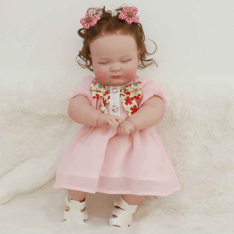 18 inch 46cm cloth body Hot Selling In Store Baby Dolls Reborn Newborn Baby Dolls Silicone Cute Soft Handmade Real Soft Reborn Bebe Doll