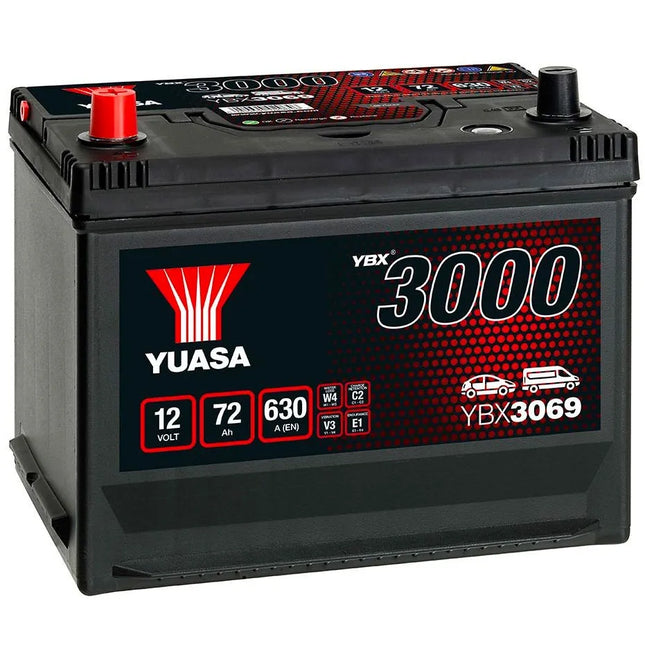 ybx3068 yuasa smf car battery 12v 72ah