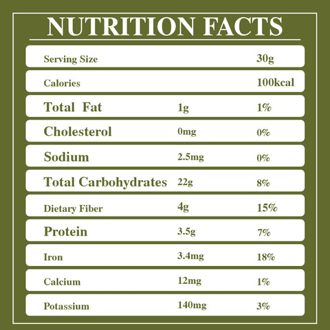 High Fiber Special Flour Nutrition Facts