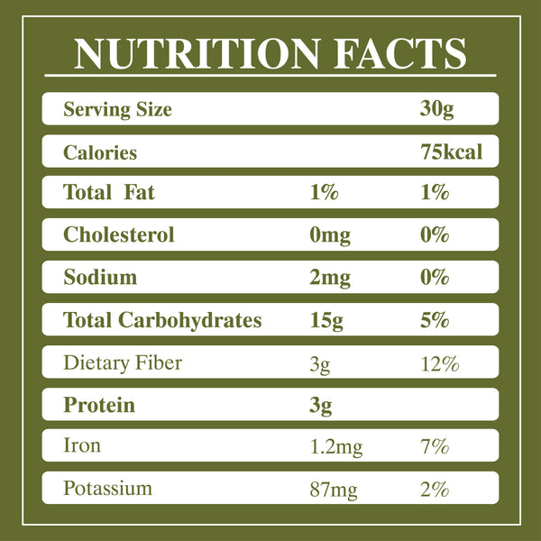 Multigrain Diet Atta Nutrition Facts