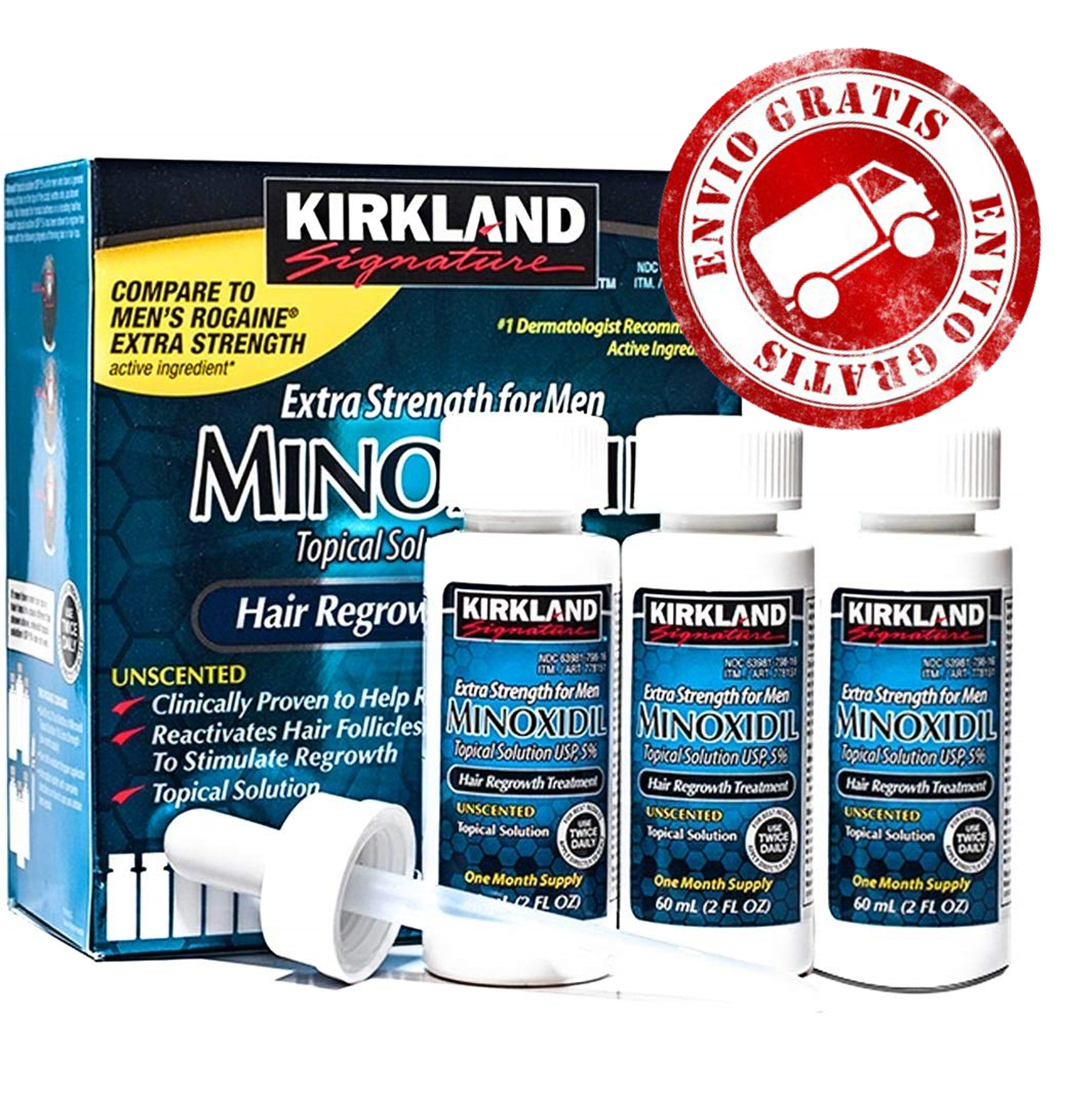 MINOXIDIL KIRKLAND PACK 3 MESES - ENVIO GRATUITO* - Minoxidil.cl product image