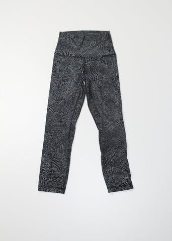 Lululemon twillines ice grey black align leggings, size 2 (25