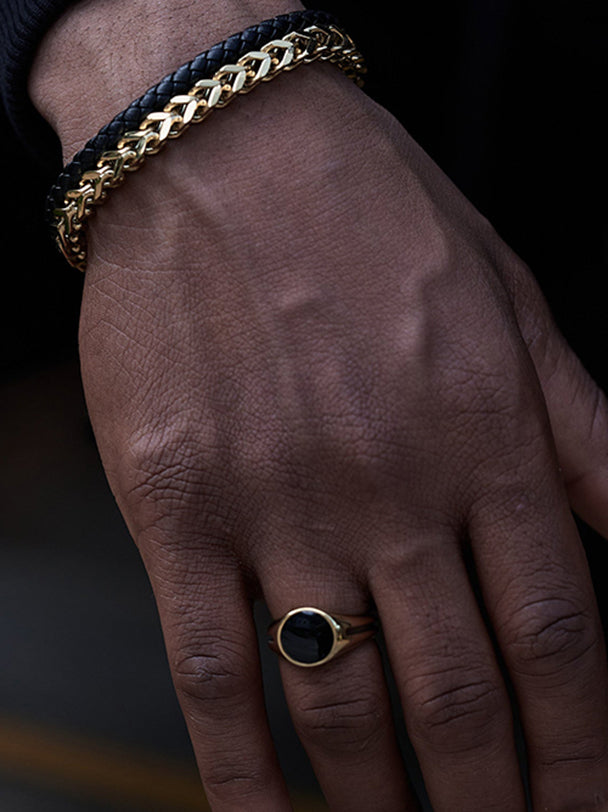 טבעת לגבר סלבטור זהב