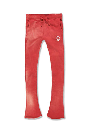 Kids Afterlife Stacked Sweatpants (Red) - No Limit Clothing Store