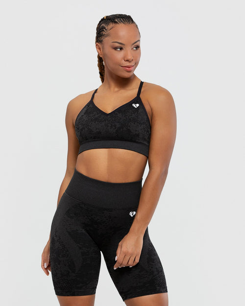 Define Seamless High Neck Bra - Black