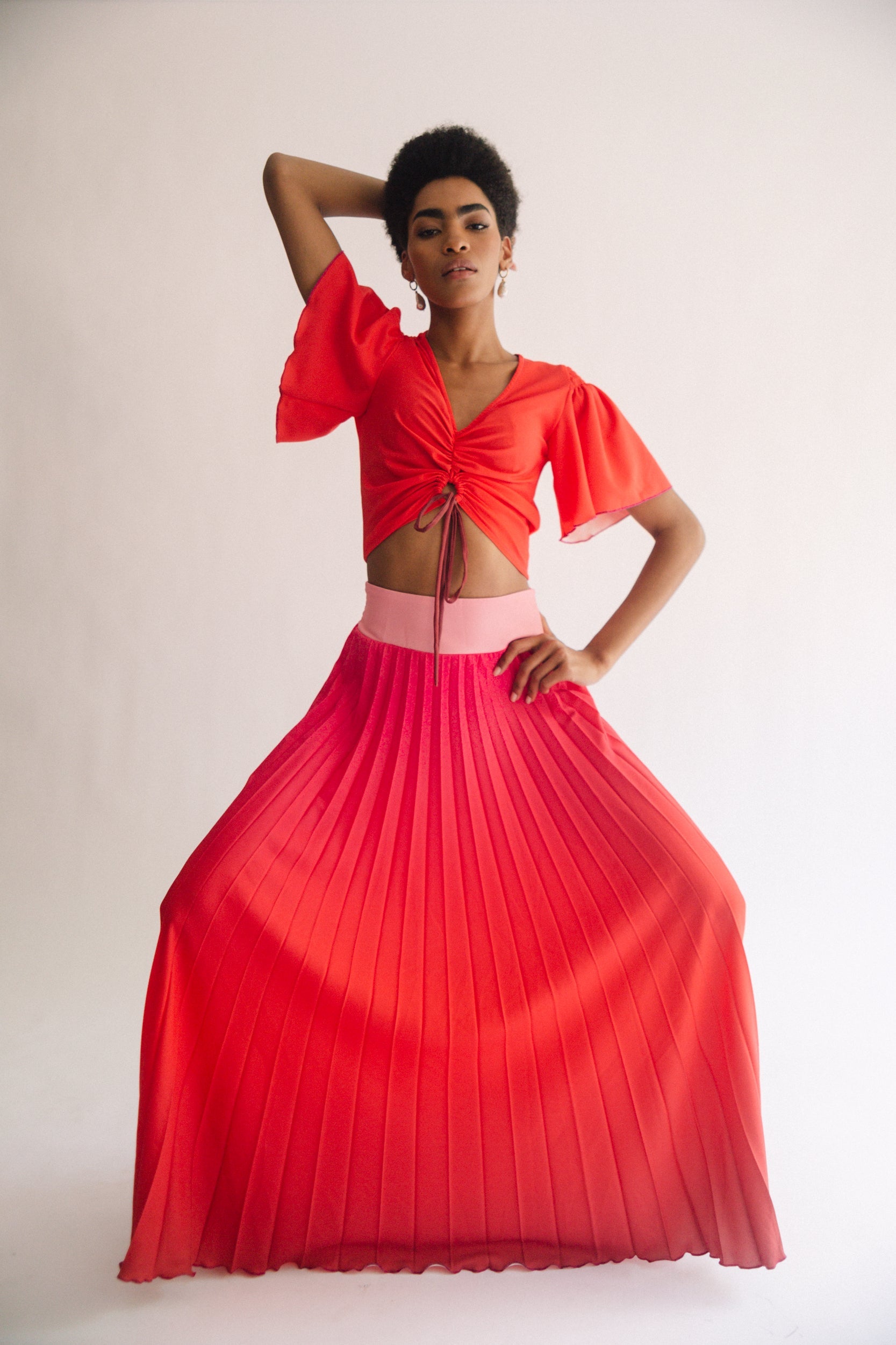 Details more than 220 coral pleated maxi skirt best
