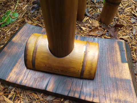 Custom base for bamboo fountain
